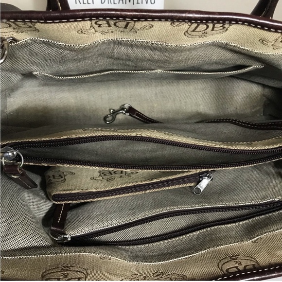 Dooney & Bourke Large Signature Logo Print Satchel - Picture 7 of 9